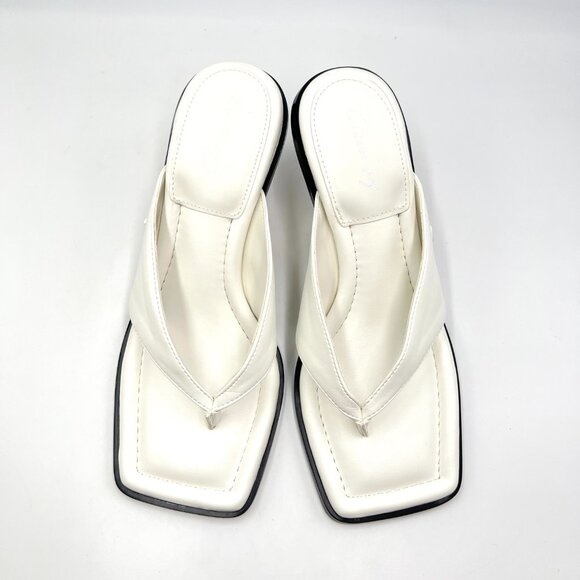 Circus NY Sam Edelman Size 7 Frances White Heels Mules Sandals Shoes - Picture 3 of 15